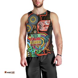 Custom Giants Football Aboriginal Art Men Tank Top NAIDOC Indigenous Tribal