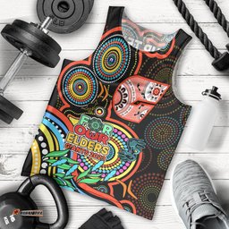 Custom Giants Football Aboriginal Art Men Tank Top NAIDOC Indigenous Tribal