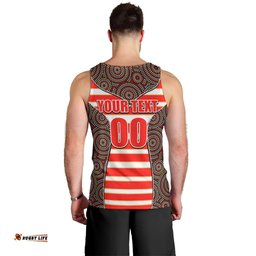 NRL - Dolphins Men Tank Top Mix Dot Aboriginal