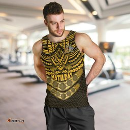 Matildas Soccer Men Tank Top Polynesian and Aboriginal Gold Vibe