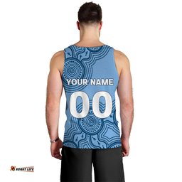(Custom Personalised) Sydney Men Tank Top - Indigenous Dot Painting Art -