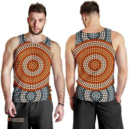 Men Tank Top - Aboriginal Dot Painting Mens Tank Ver05