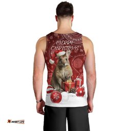 Australia Christmas Wallaby Men Tank Top Aboriginal Art