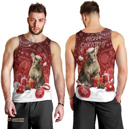 Australia Christmas Wallaby Men Tank Top Aboriginal Art