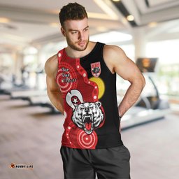North Sydney Rugby NAIDOC Men Tank Top Bears Indigenous For Our Elders