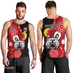 North Sydney Rugby NAIDOC Men Tank Top Bears Indigenous For Our Elders