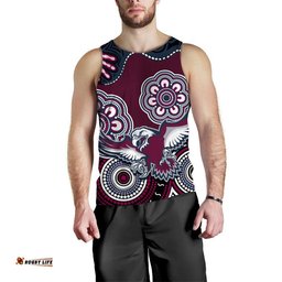 (Custom Text And Number) Sea Eagles Rugby Men Tank Top Simple Aboriginal 1946
