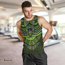 Raiders Rugby Men Tank Top Polynesian and Aboriginal Special Version