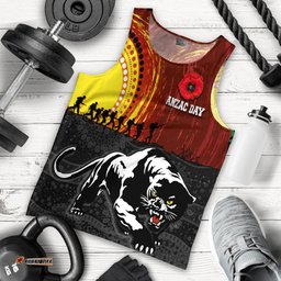 Penrith Panther Men Tank Top Anzac Day Indigenous Special Version