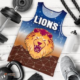 Brisbane Lions Men Tank Top Simple Indigenous