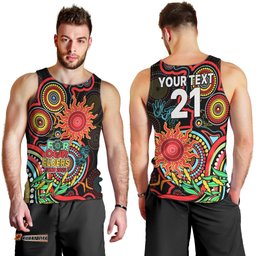 Custom Suns Football Aboriginal Art Men Tank Top NAIDOC Indigenous Tribal