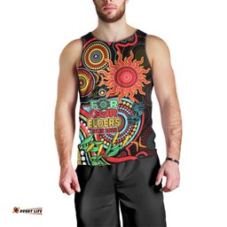 Custom Suns Football Aboriginal Art Men Tank Top NAIDOC Indigenous Tribal