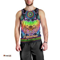 Personalised Australia Scorpio Tarantulas Spider Zodiac Men Tank Top Auz Astrology Aboriginal - Rainbow