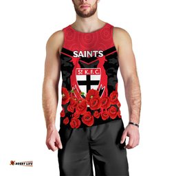St Kilda Saints Anzac Day Indigenous Art Men Tank Top -