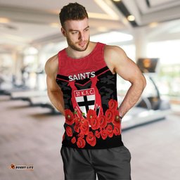 St Kilda Saints Anzac Day Indigenous Art Men Tank Top -