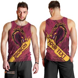 Custom Brisbane Broncos Men Tank Top NRL Angry Broncos