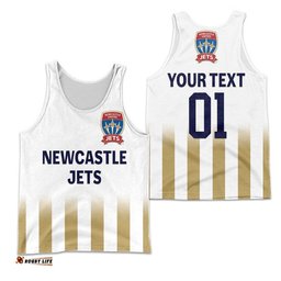 (Custom Personalised) Newcastle Jets Men Tank Top Soccer Club Original Style - Blue