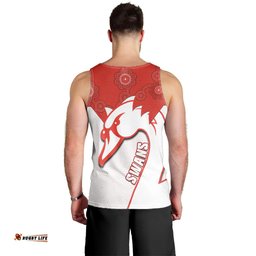 Sydney Football Men Tank Top Swans 1874 Dot Painting Artsy