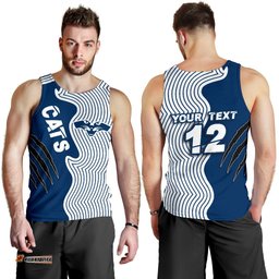 (Custom Personalised) Geelong Men's Tank Top Cats Indigenous