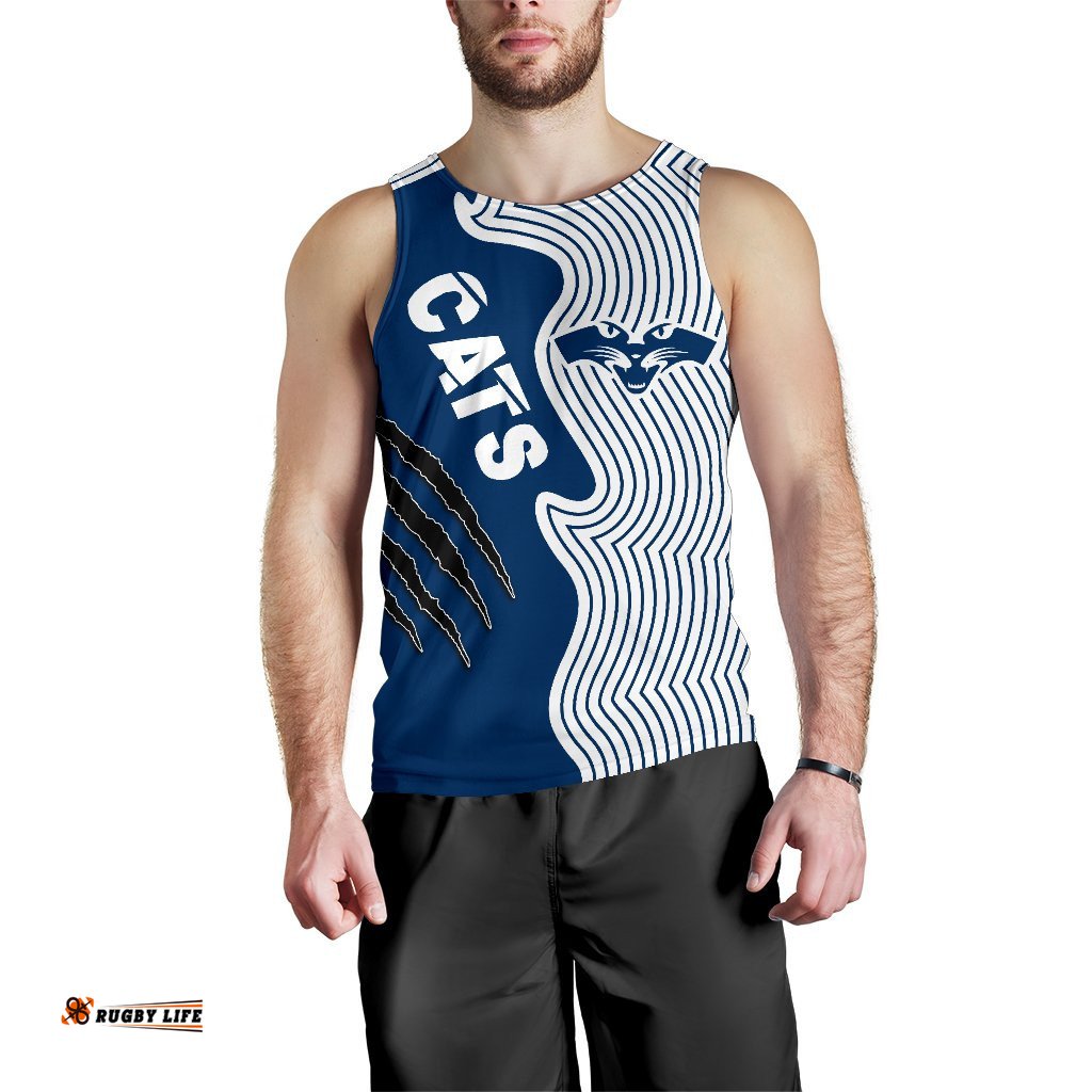 (Custom Personalised) Geelong Men's Tank Top Cats Indigenous