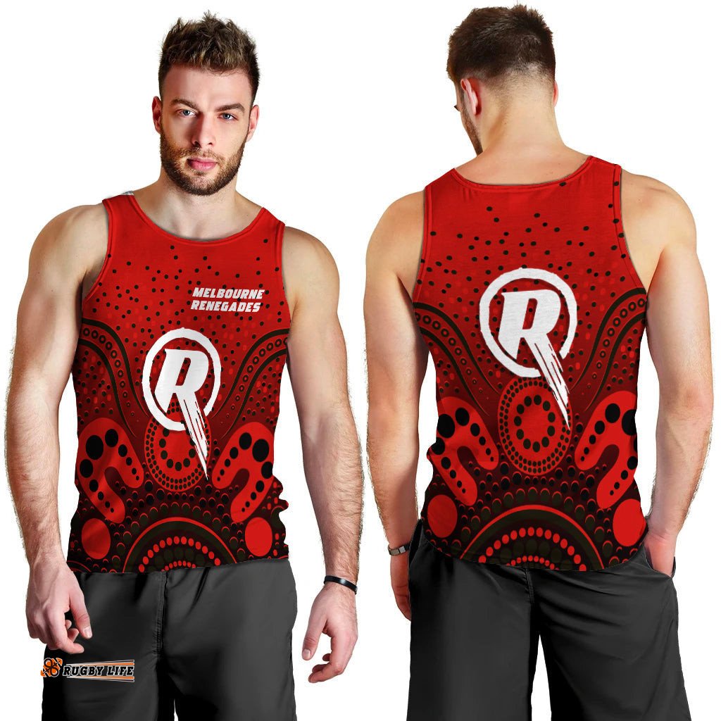 Melbourne Renegades Men Tank Top - Aboriginal Style Of Dot -