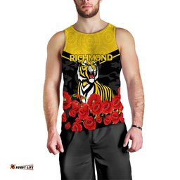 Richmond Anzac Day Indigenous Art Men Tank Top -