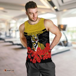 Richmond Anzac Day Indigenous Art Men Tank Top -