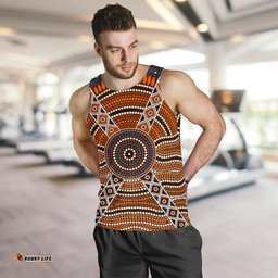 Men Tank Top - Aboriginal Dot Painting Mens Tank Ver01
