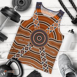 Men Tank Top - Aboriginal Dot Painting Mens Tank Ver01