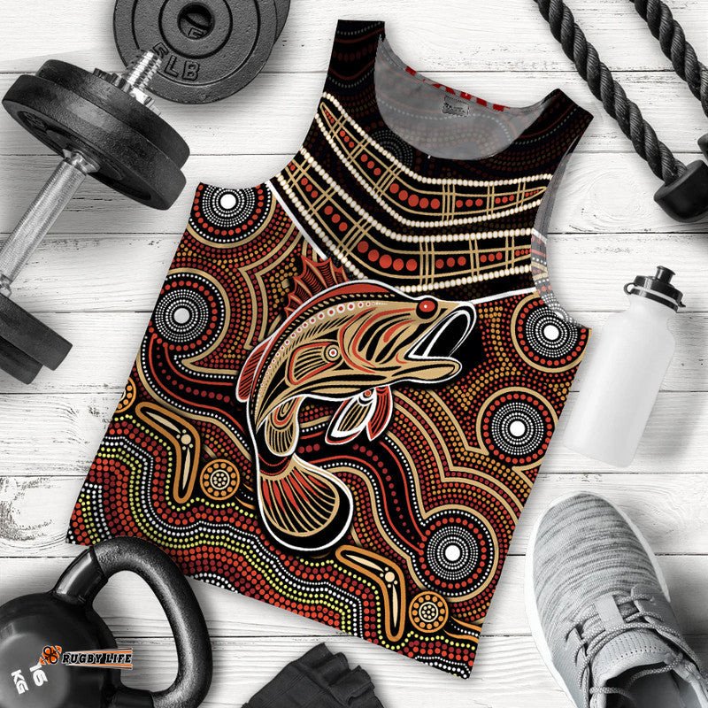 (Custom Personalised) Fishing Aboriginal Men Tank Top No.2