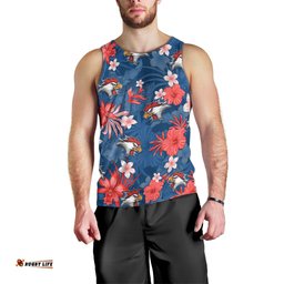 Roosters Rugby Men Tank Top Beautiful Floral Pattern Spring Summer Vibe