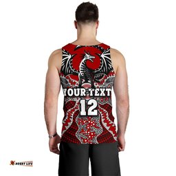 (Custom Personalised) Dragons Men's Tank Top St. George Aboriginal