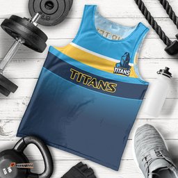 Personalised Titans Rugby Men Tank Top Gold Coast 2007 Sporty Style