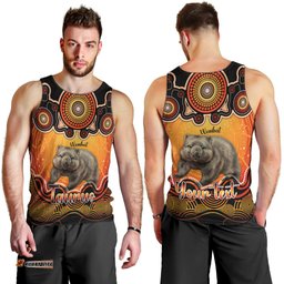 Personalised Australia Taurus Wombat Zodiac Men Tank Top Auz Astrology Aboriginal - Red