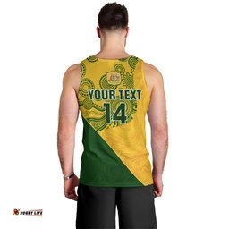 Custom Matildas Soccer Men Tank Top Australian Indigenous National Color