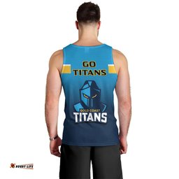 Titans Rugby Men Tank Top Gold Coast 2007 Sporty Style