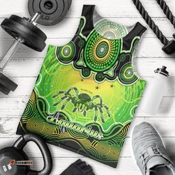 Personalised Australia Scorpio Tarantulas Spider Zodiac Men Tank Top Auz Astrology Aboriginal - Green