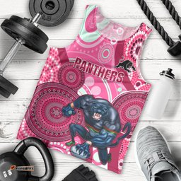 Custom NRL Panthers Men Tank Top Indigenous Penrith Dynamic Pink Version