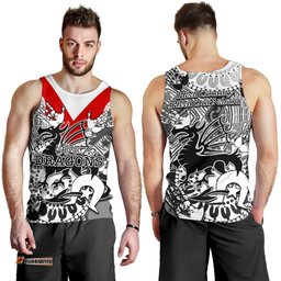 Naidoc St. George Illawarra Dragons Men's Tank Top Naidoc Patterns White Style