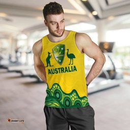 Australia Cricket Aboriginal Pattern Men Tank Top -
