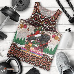 Penrith Panthers Christmas Men Tank Top Rugby Australia Mascot