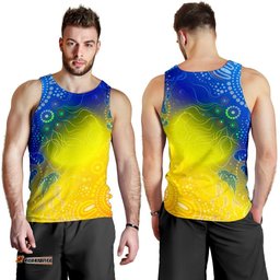 Aboriginal Men's Tank Top - Indigenous Fishing