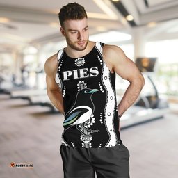 Collingwood Men Tank Top Pies Indigenous - Black
