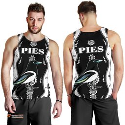 Collingwood Men Tank Top Pies Indigenous - Black