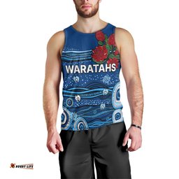 (Custom Text And Number) NSW Waratahs Rugby Men Tank Top Aboriginal Indigenous