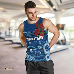 (Custom Text And Number) NSW Waratahs Rugby Men Tank Top Aboriginal Indigenous