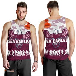 Manly Warringah Men Tank Top Sea Eagles Anzac Day Camouflage Vibes