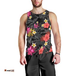Panthers Rugby Men Tank Top Beautiful Floral Pattern Spring Summer Vibe