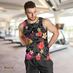 Panthers Rugby Men Tank Top Beautiful Floral Pattern Spring Summer Vibe