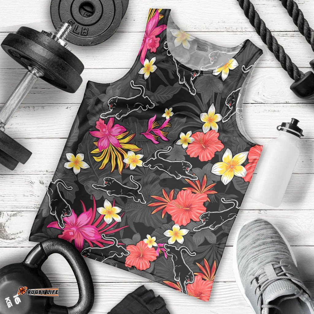 Panthers Rugby Men Tank Top Beautiful Floral Pattern Spring Summer Vibe